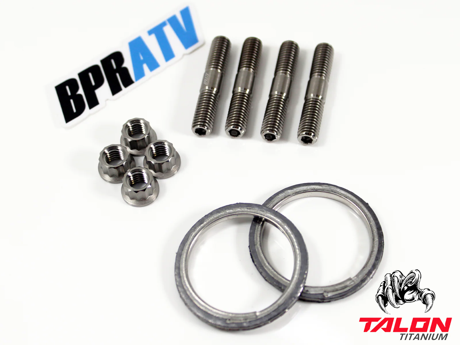 Can-Am Commander MAX 800R Exhaust Repair Kit BPRATV Titanium Studs Nuts & Gasket - Image 8