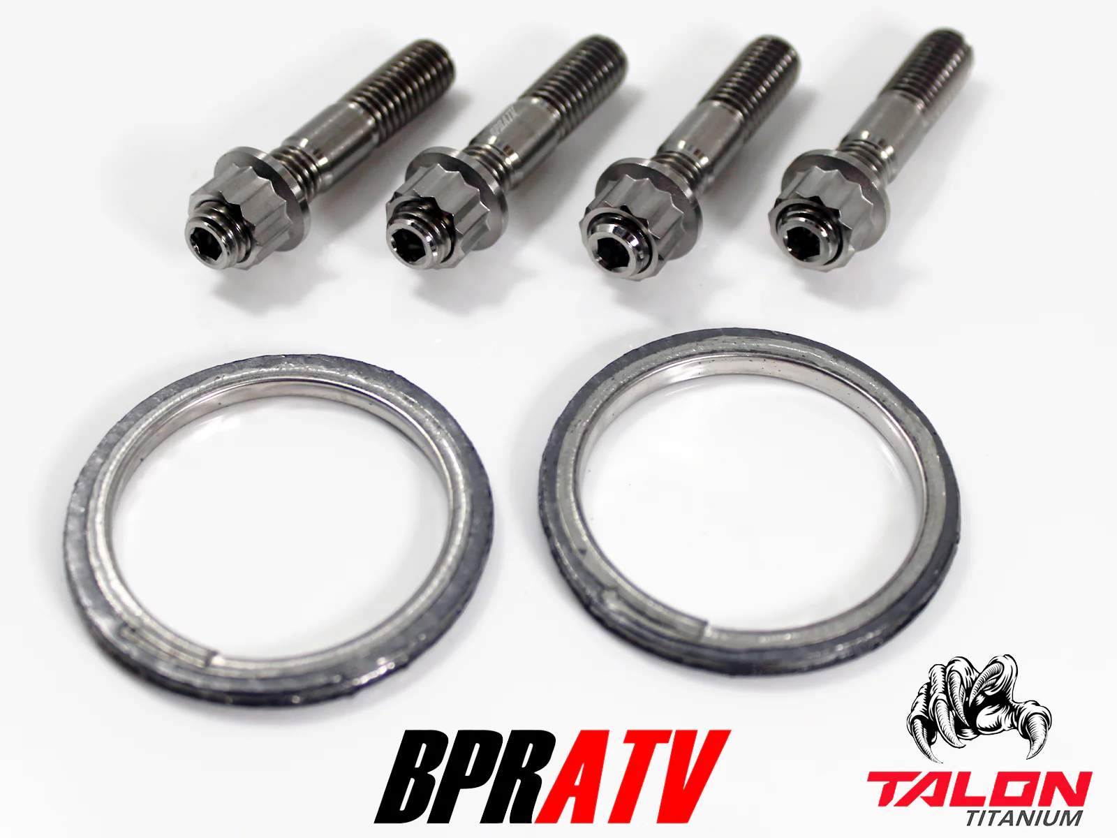 Can-Am Maverick Max 1000 Exhaust Repair Kit BPRATV Titanium Studs Nuts & Gaskets - Image 11