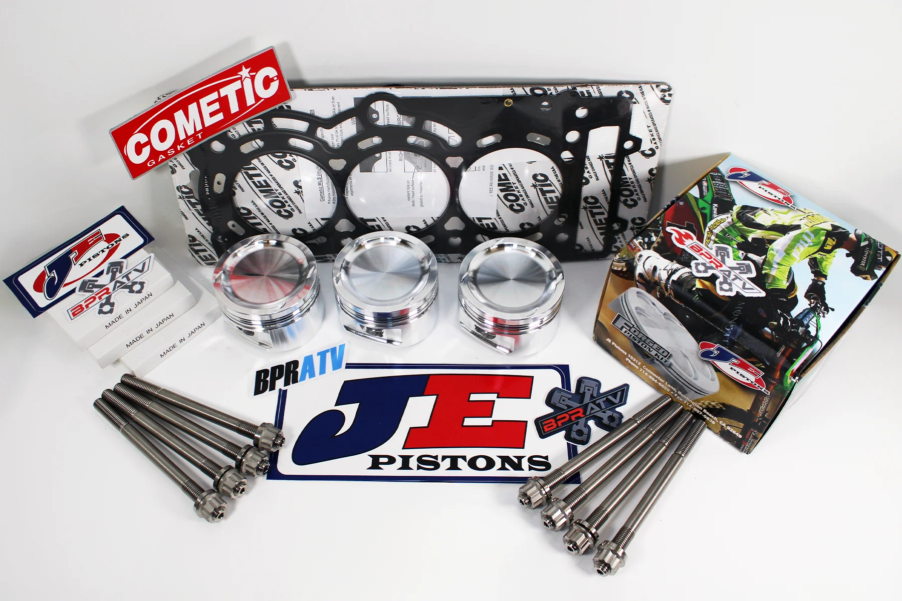 Can-Am Maverick X3 Turbo 17-25 JE Piston Kit 74mm 9.5:1 + Cometic Gasket + Studs - Image 11
