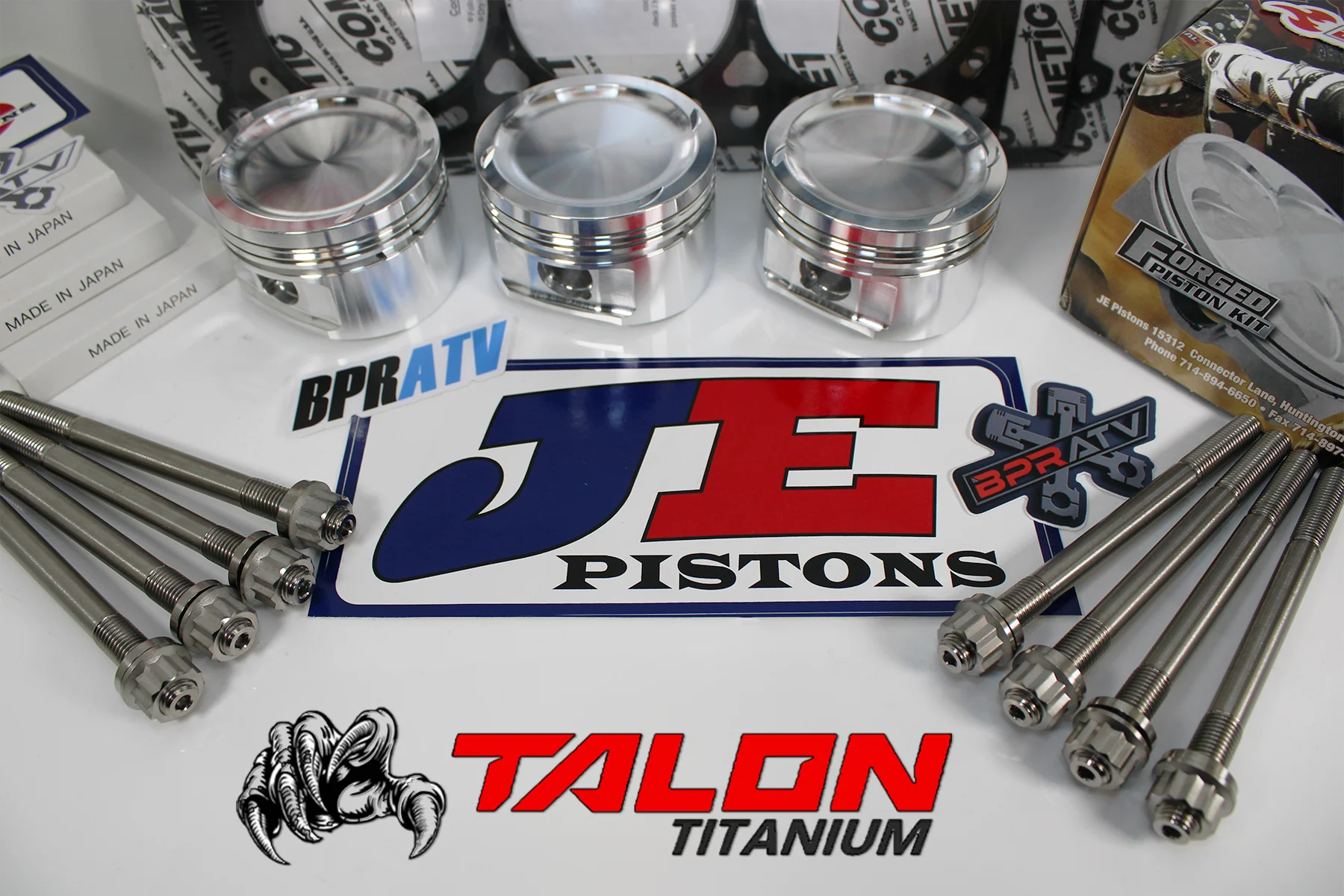 Can-Am Maverick X3 Turbo 17-25 JE Piston Kit 74mm 9.5:1 + Cometic Gasket + Studs - Image 12
