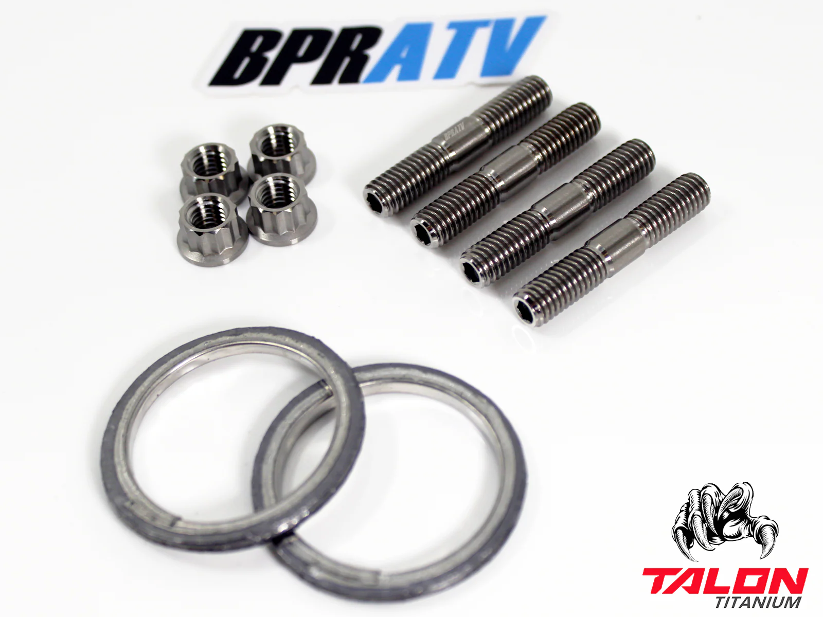 Can-Am Outlander Max 570 Exhaust Repair Kit BPRATV Titanium Studs Nuts & Gaskets - Image 2