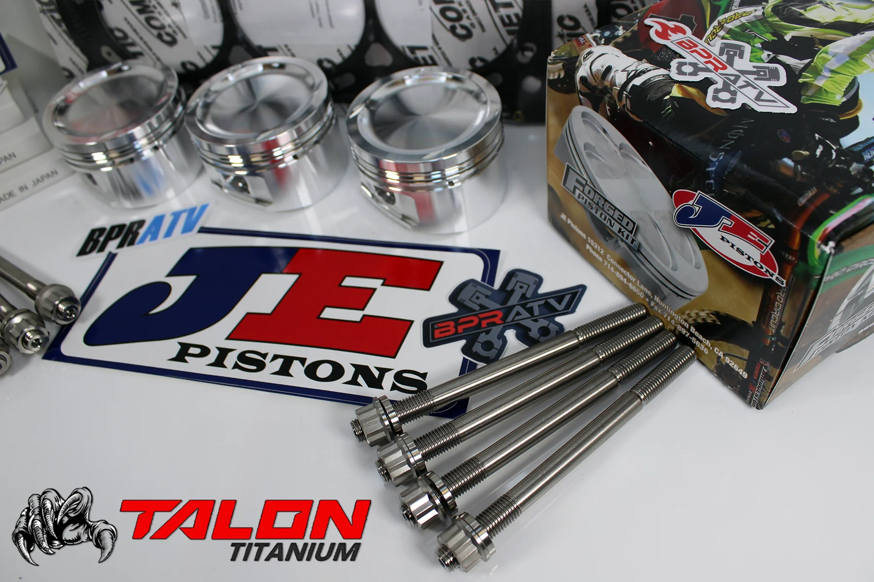 Can-Am X3 Turbo JE Piston MLS Head Gasket Titanium Cylinder Head Stud Kit '17-25 - Image 13