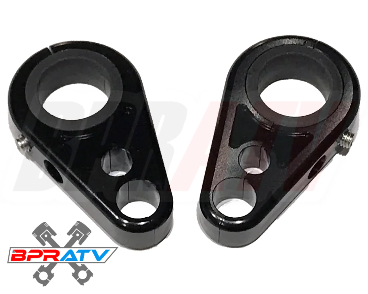 CNC Billet Black Front A-Arm Brake Line Clamps Honda TRX250R TRX 250R TRX450R ER - Image 2
