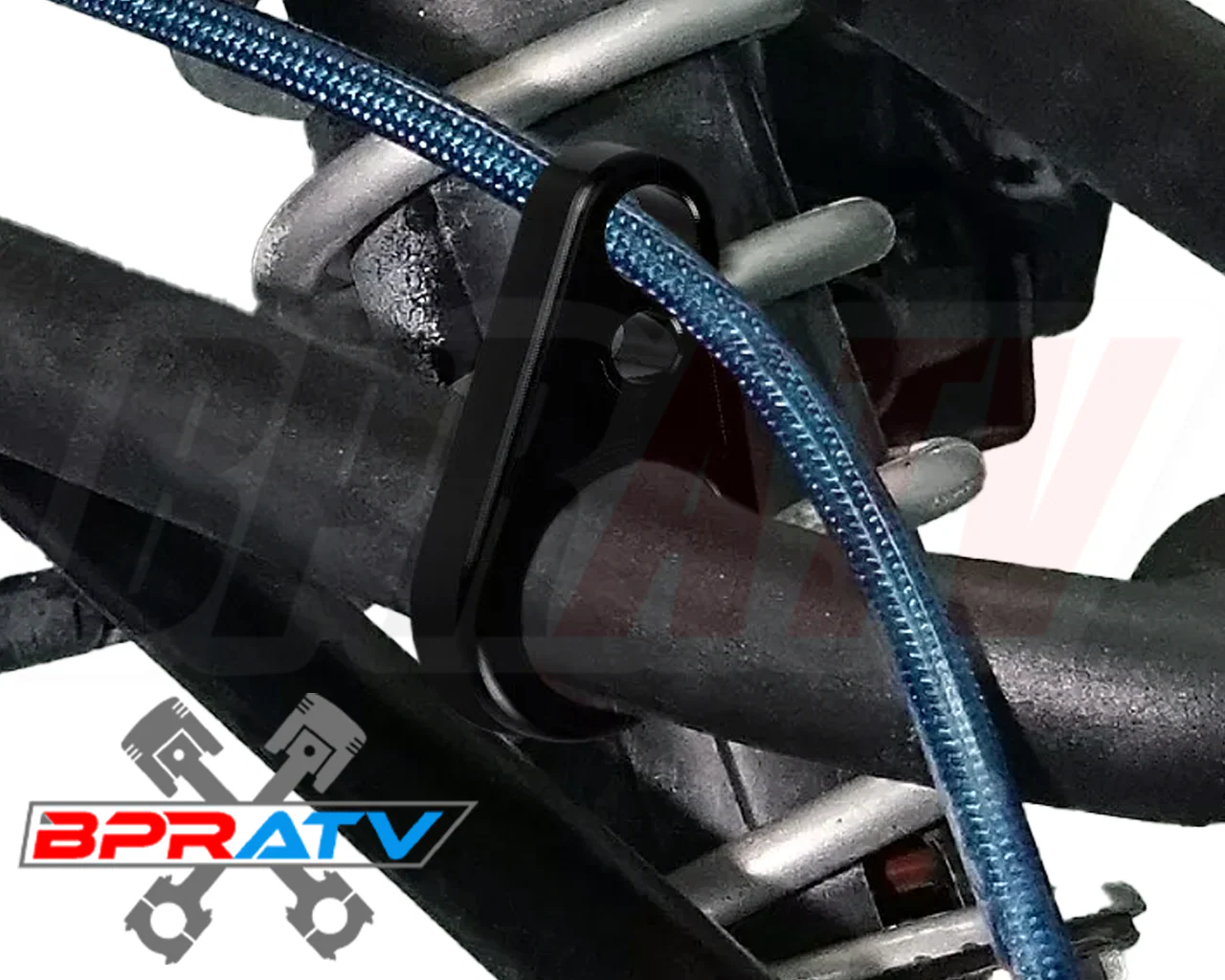 CNC Billet Black Front A-Arm Brake Line Clamps Honda TRX250R TRX 250R TRX450R ER - Image 7