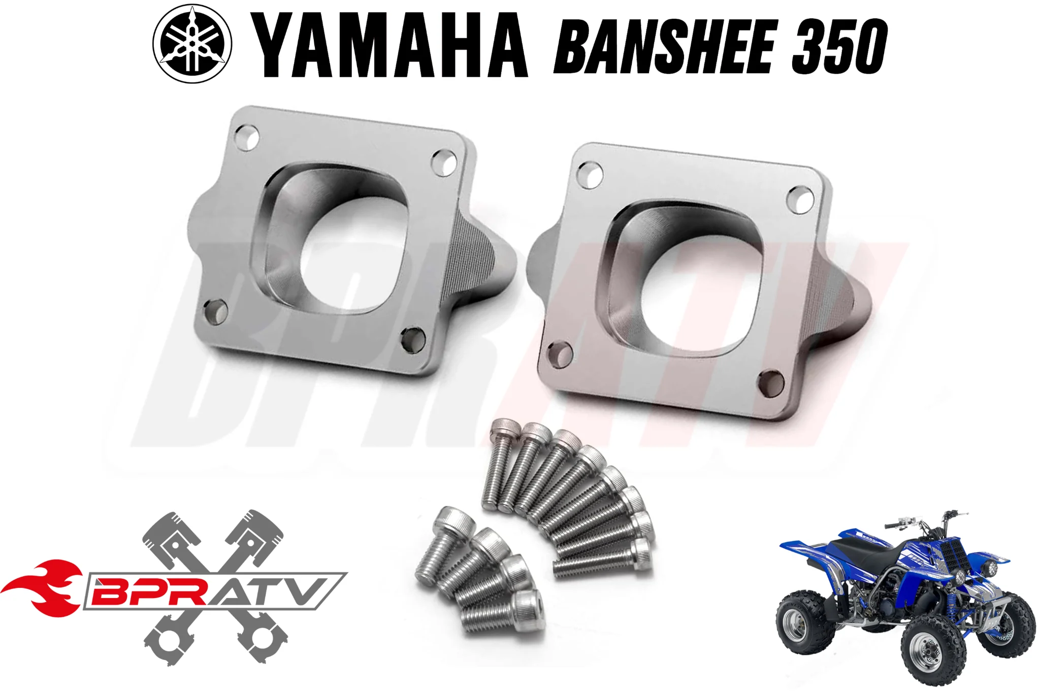 CNC Billet Intake Manifolds Kit 38 39 41 Dual Carbs Carburetors Banshee YFZ 350 - Image 3
