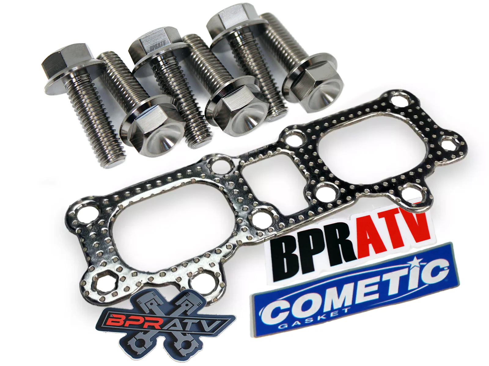 Cometic Manifold Exhaust Gasket Seal TITANIUM Bolts Polaris RZR XP 1000 3610184