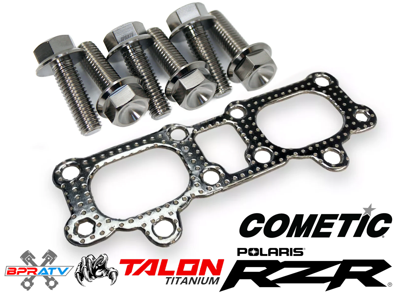 Cometic Polaris RZR 1000 Ranger XP 900 Exhaust Manifold Gasket Titanium Bolt Kit - Image 11