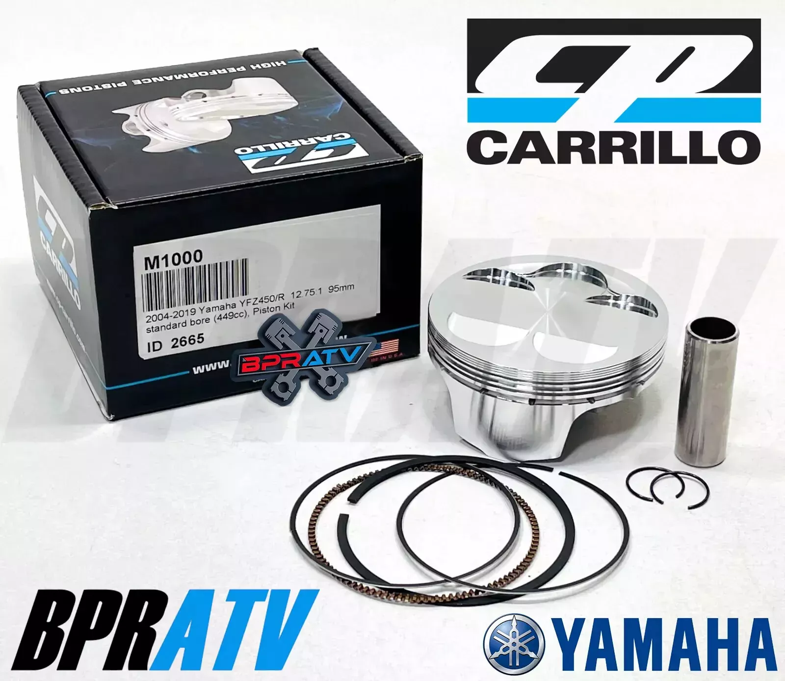 CP-Carrillo 04-25 Yamaha YFZ450R 13.25 | 12.5:1 95mm Stock Bore 449cc Piston Kit - Image 2