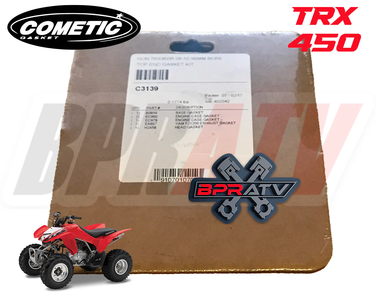 CP Carrillo 14:1 Race Piston Kit Connecting Rod for 06-14 Honda TRX450R TRX450ER - Image 11