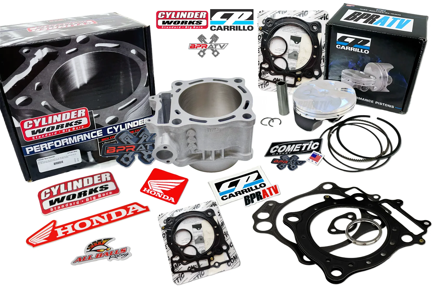 CP-Carrillo Piston Cometic Kit Honda CRF450R RX RWE 17+ 14.3:1 DLC Race Coated! - Image 2