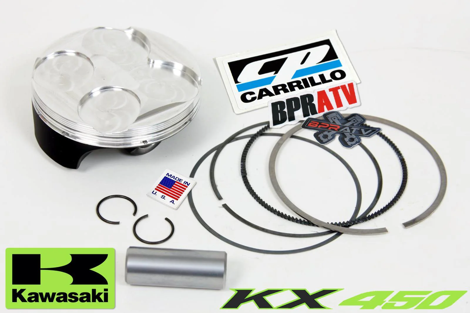 04-08 Kawasaki KX450F KX 450F 96mm Stock Bore 13.5:1 CP Piston Gaskets Top End - Image 3