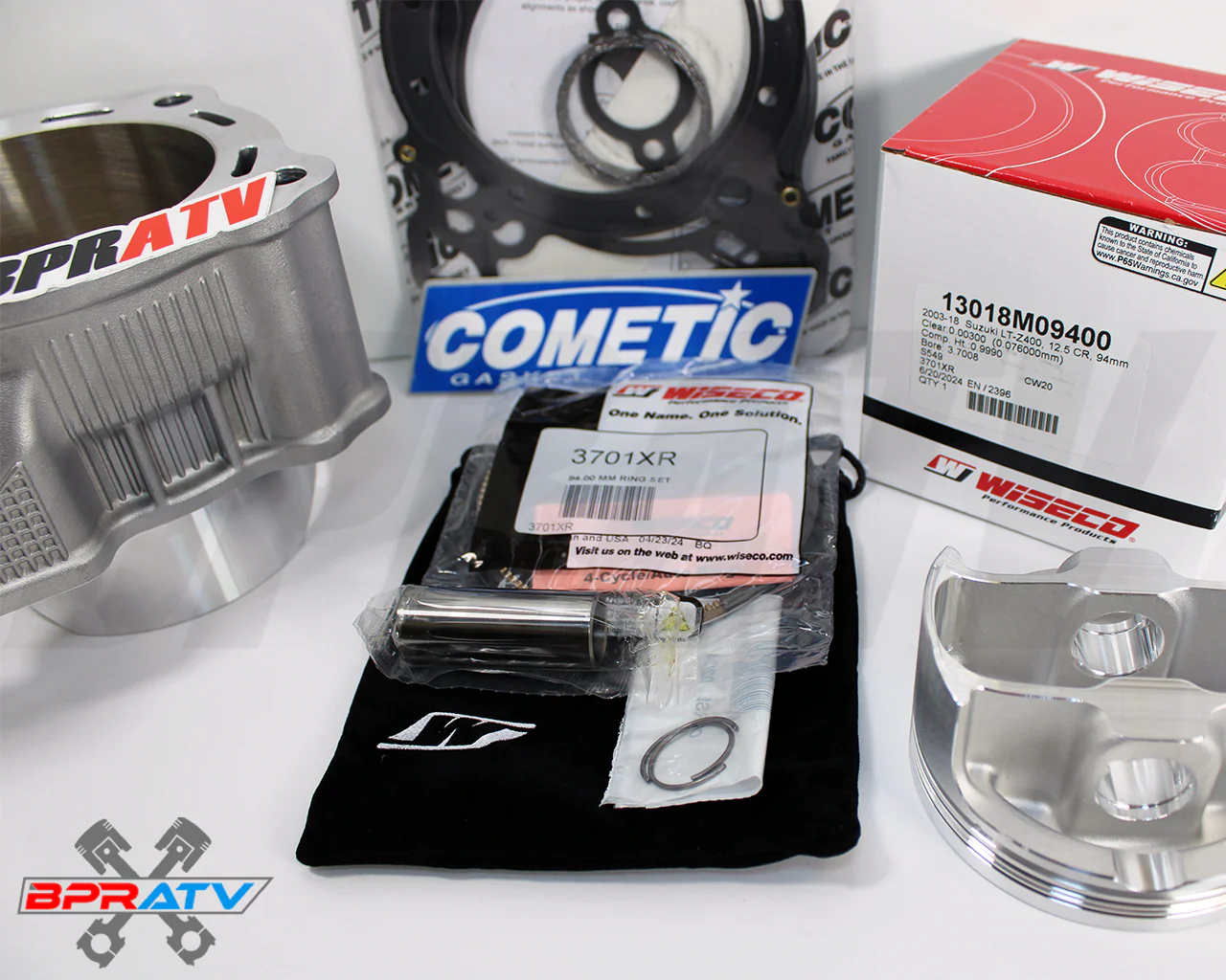 Cylinder Piston Gaskets Big Bore Wiseco Top End Rebuild Kit for Kawasaki KFX 400 - Image 10