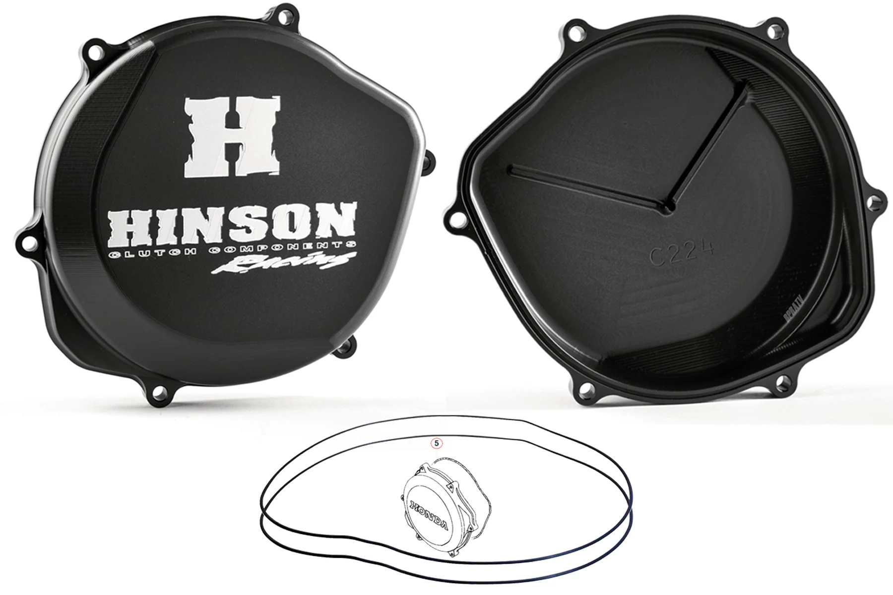 Hinson Clutch Cover Billet BILLETPROOF Honda TRX450R TRX 450ER C224 (2004-2014) - Image 14