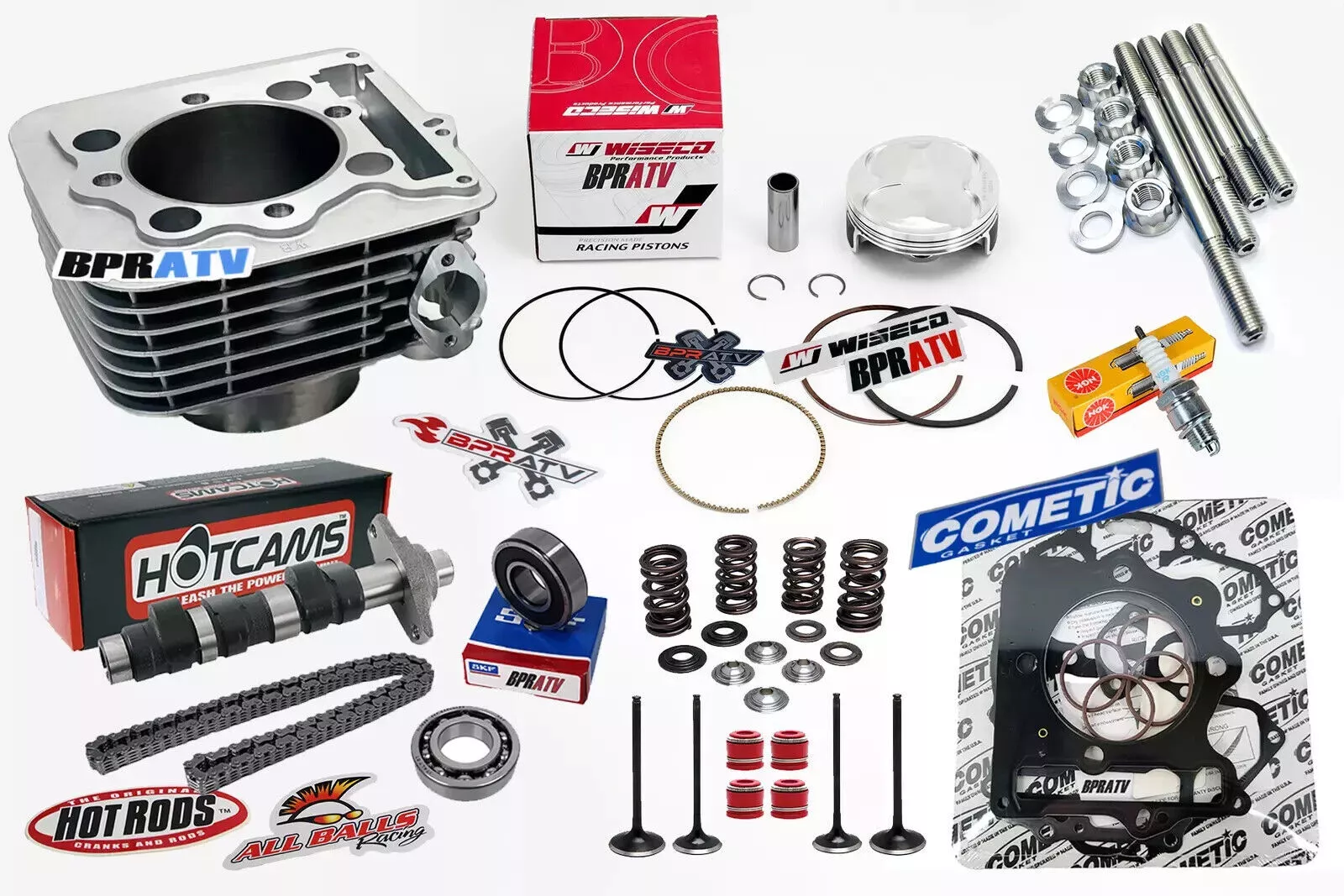 Honda 400EX 400X 89mm 440cc Big Bore Kit Valves Springs Hot Cams Stage 3 Hotcams