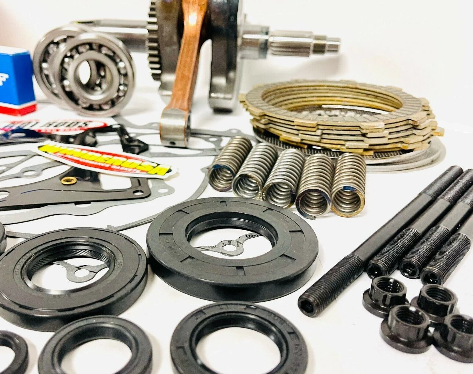 05+ Honda TRX 400EX 400X Complete Engine Rebuild Kit Top Bottom End Crank Piston - Image 7