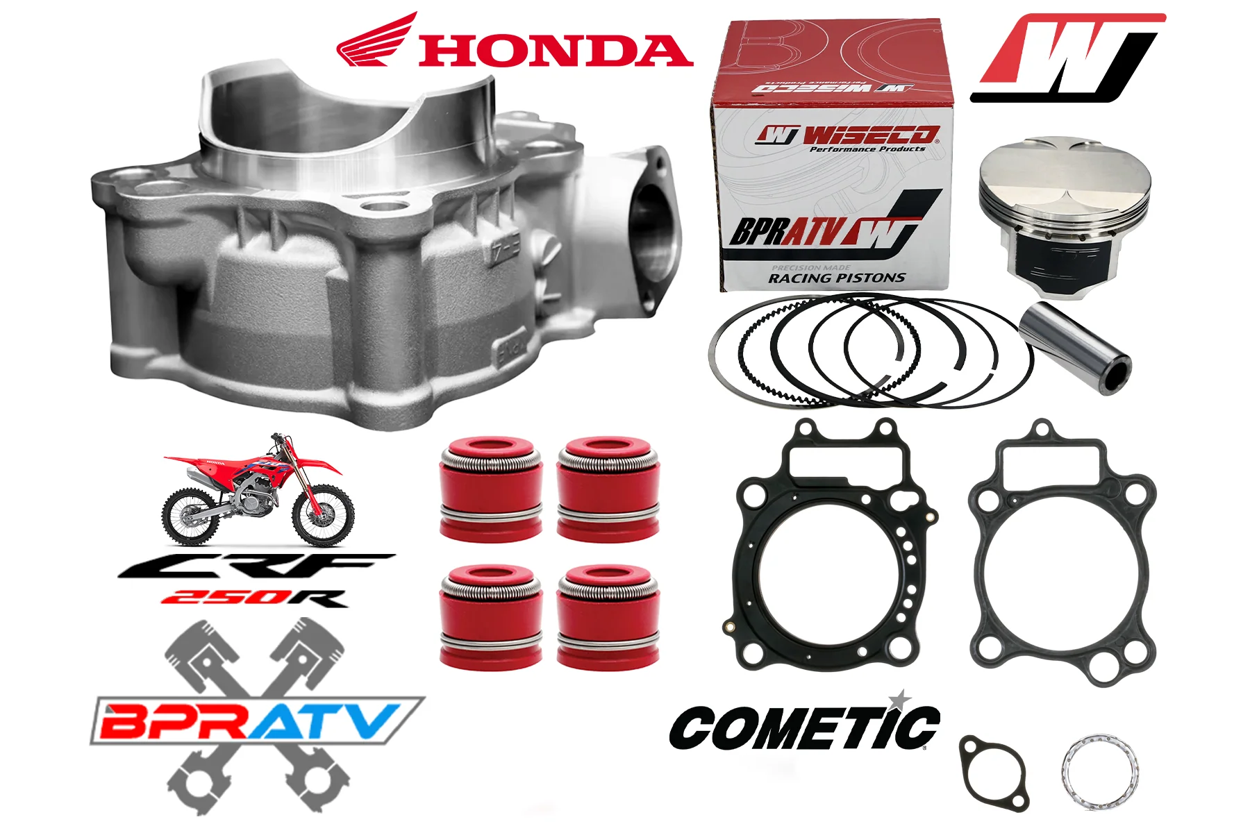 Honda CRF250R '04-09 Wiseco Cylinder Piston Crankshaft Motor Engine Rebuild Kit - Image 4