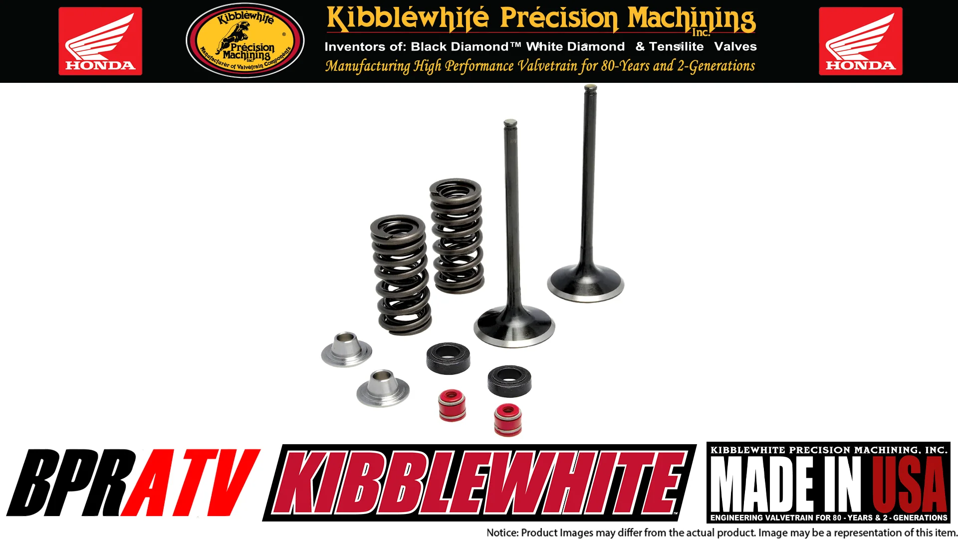 Honda CRF250R CRF 250R Kibblewhite Stainless Intake Valves Springs Kit Red Seals - Image 3