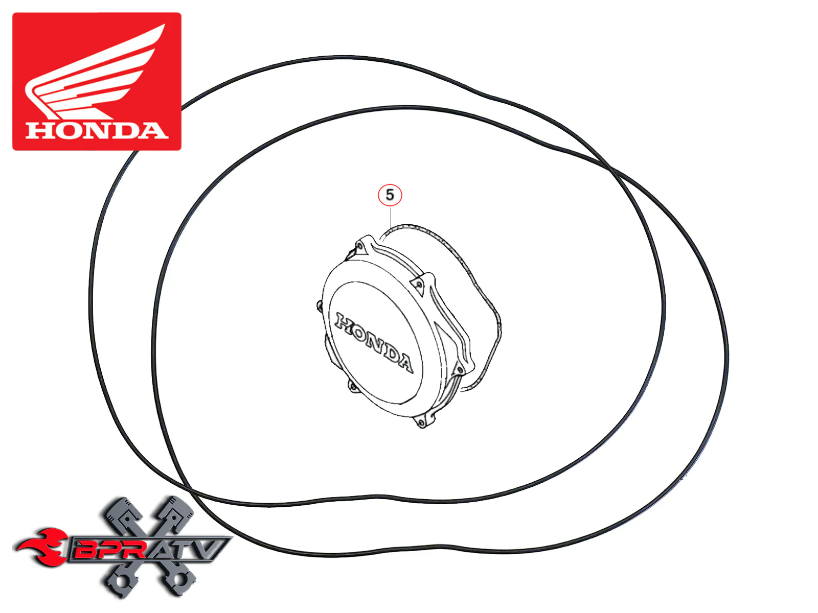 Honda CRF450X CRF 450X Clutch Cover Basket Gasket O-Ring Seal 11352-MEB-671 PAIR - Image 2