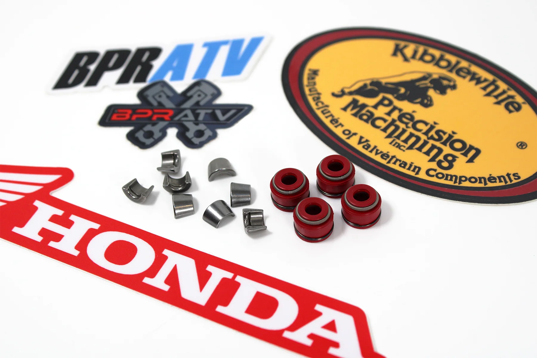 Honda TRX 400EX 400X XR400R Valve Keepers Cotters Kit with Red Kibblewhite Seals - Image 17