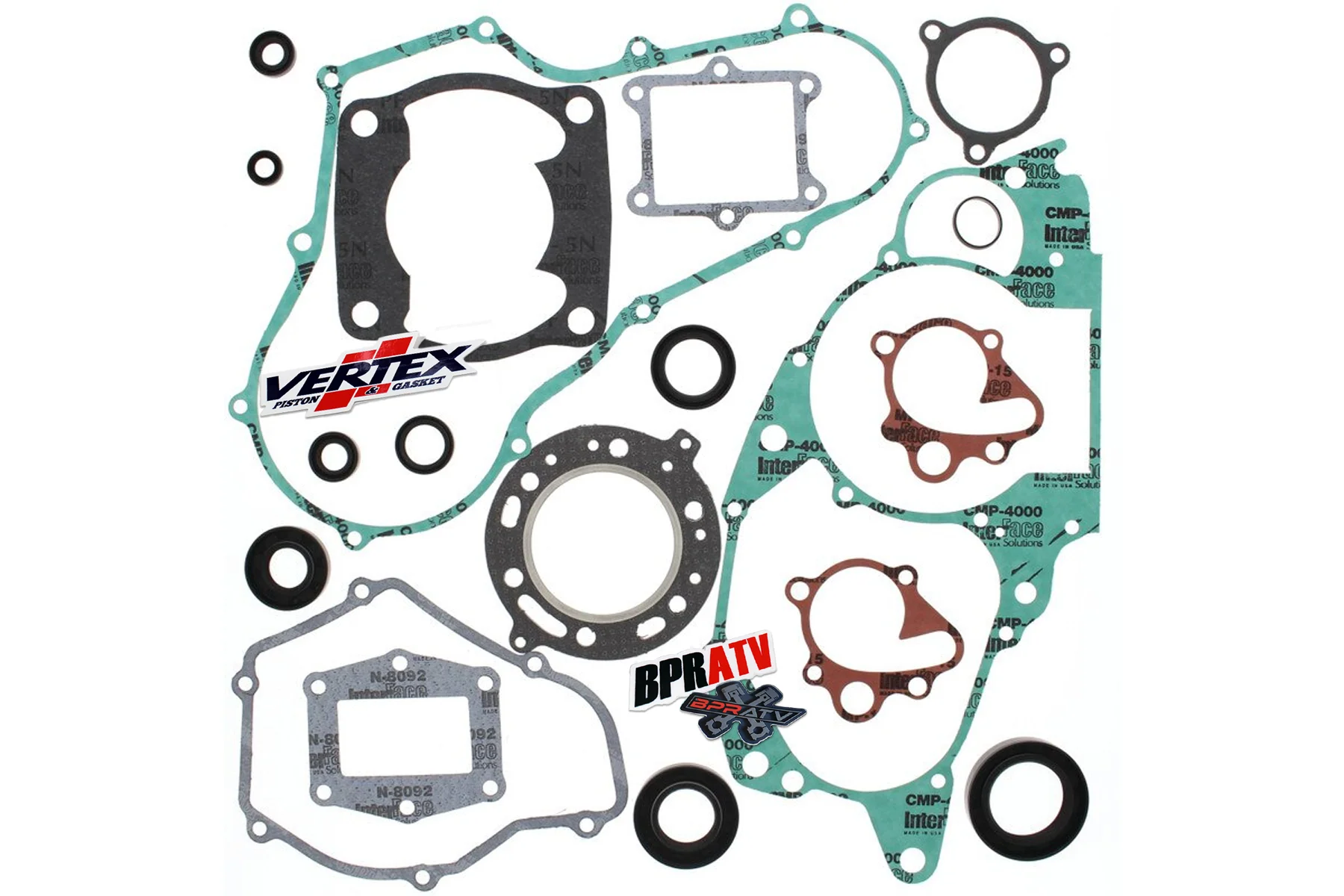86-89 Honda TRX250R ATC250R Vertex Complete Gasket Kit with Engine Seals 808814 - Image 5