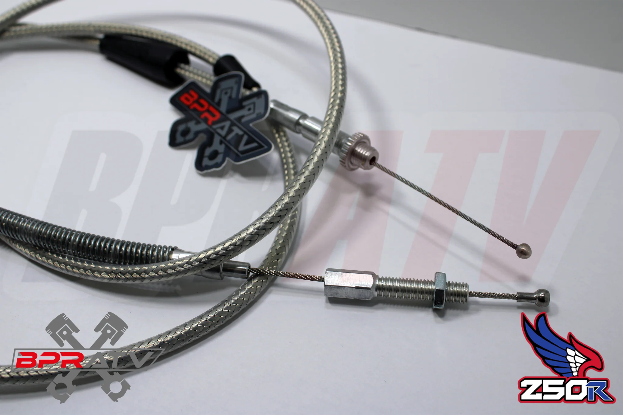 Honda TRX250R TRX ATC 250R Steel Braided Terry Thumb Throttle Clutch Cable 85-89 - Image 18
