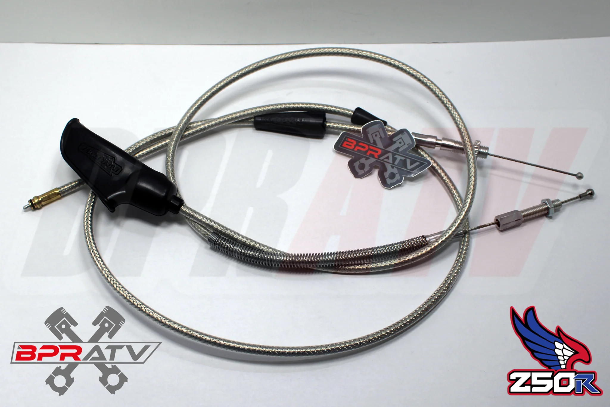 Honda TRX250R TRX ATC 250R Steel Braided Terry Thumb Throttle Clutch Cable 85-89 - Image 6