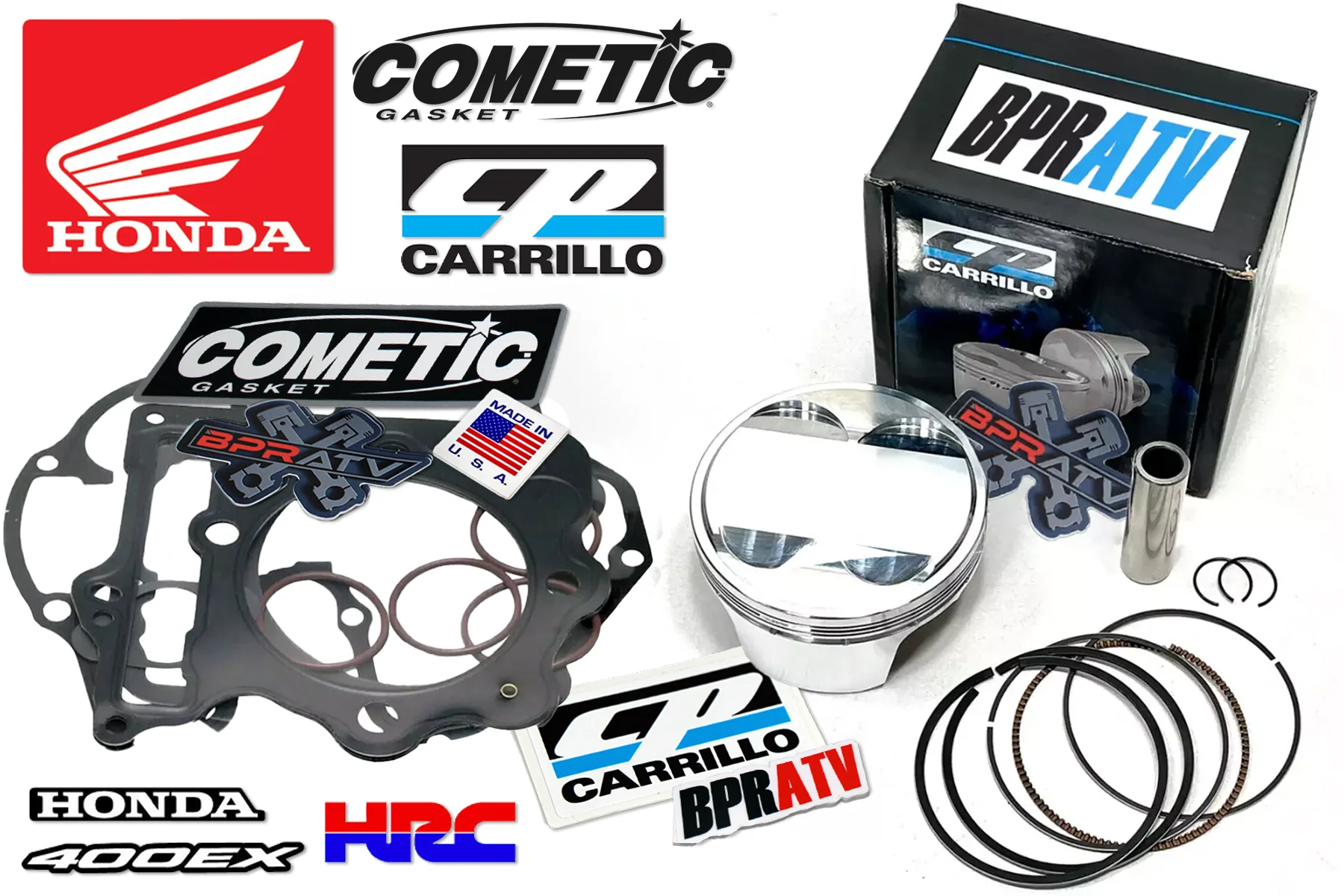 Honda TRX400EX 400X XR400 85mm 11:1 CP Piston Top End Kit Cometic MLS Gasket Set - Image 11