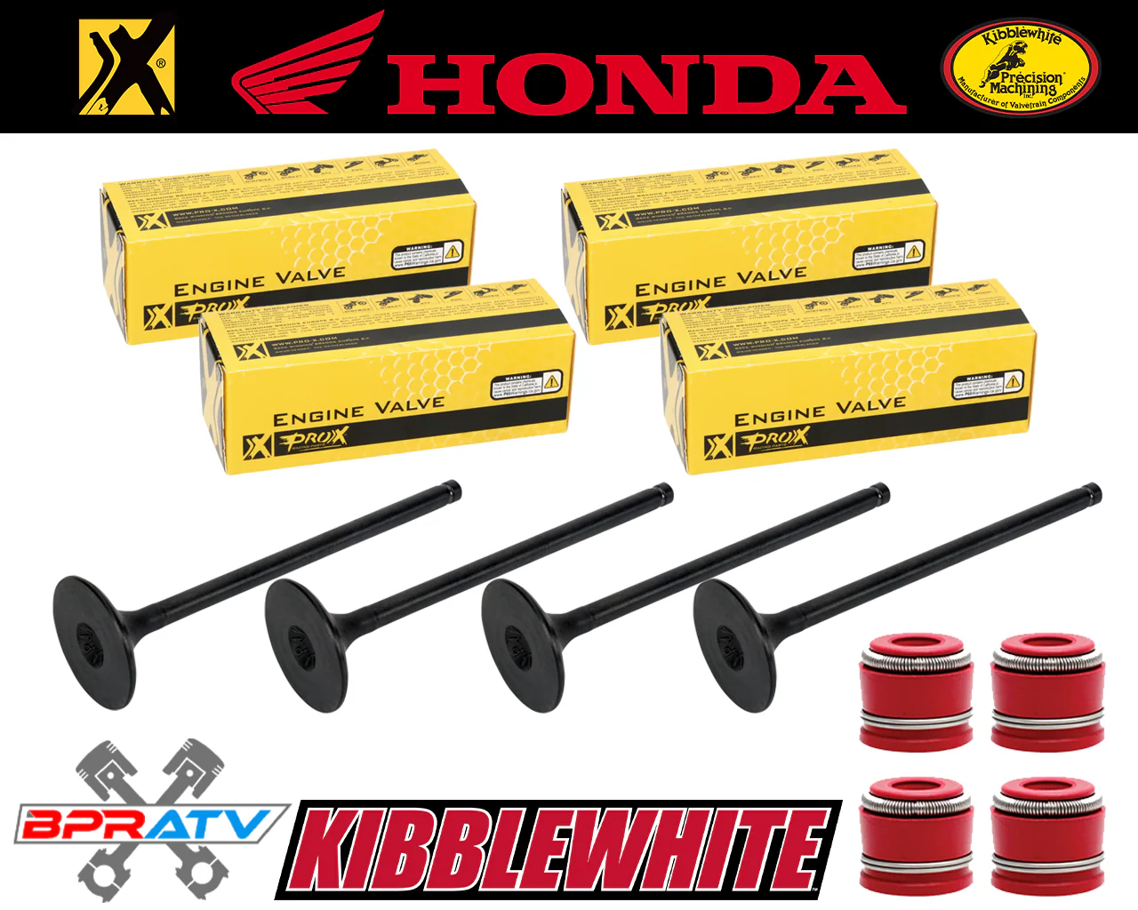 Honda TRX400EX TRX 400EX ProX Pro X Head Rebuild Intake Exhaust Valves KPMI Seal - Image 2