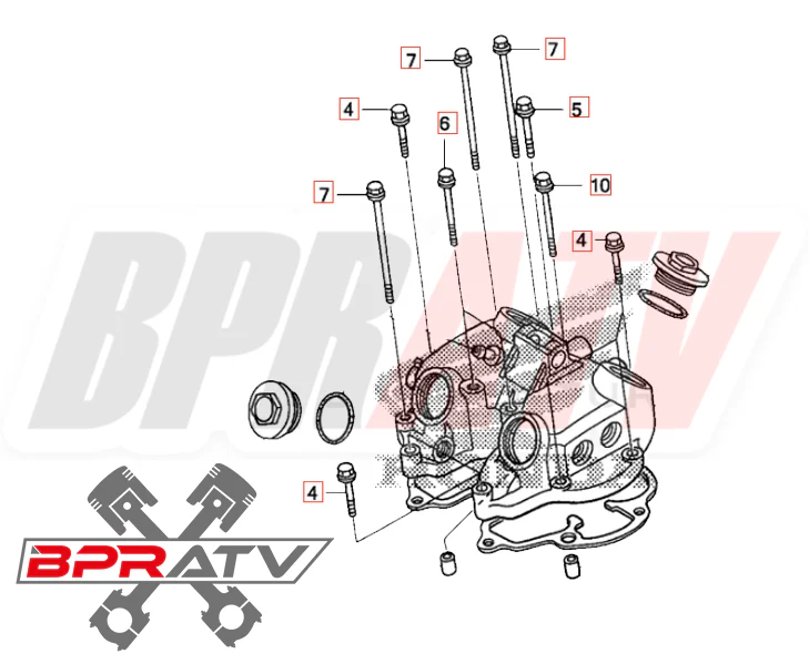 Honda TRX400EX TRX 400EX TITANIUM Cylinder Head Valve Cover Bolts Cam Bolt Kit - Image 3
