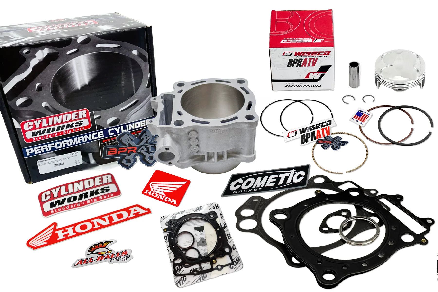 Honda TRX450R 04-05 Cylinder Works 97mm +3mm Wiseco Big Bore Top End Rebuild Kit