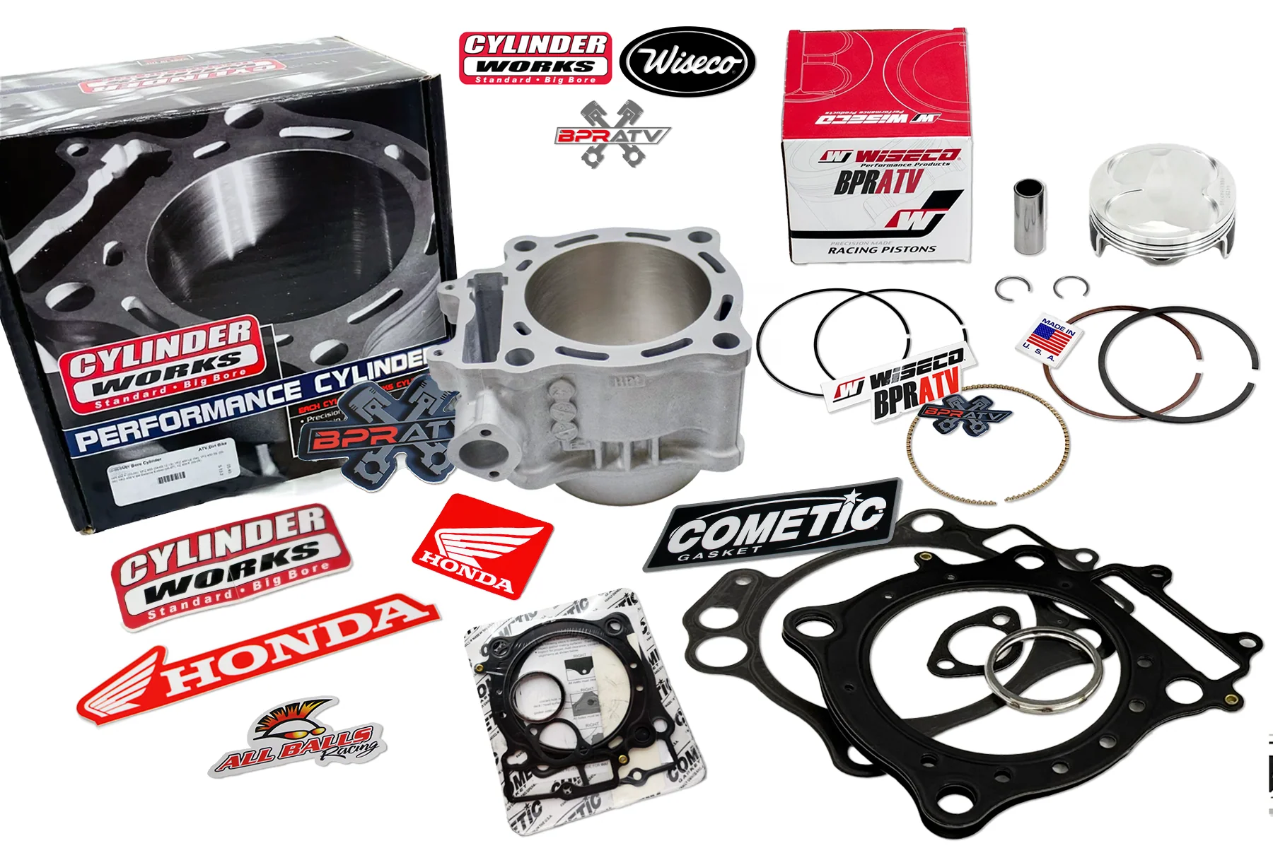 Honda TRX450R 04-05 Cylinder Works 97mm +3mm Wiseco Big Bore Top End Rebuild Kit - Image 14