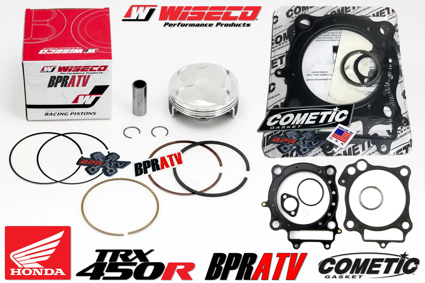 Honda TRX450R 04 05 Wiseco 97 Piston Big Bore Cylinder Works Cometic Gasket Kit - Image 6