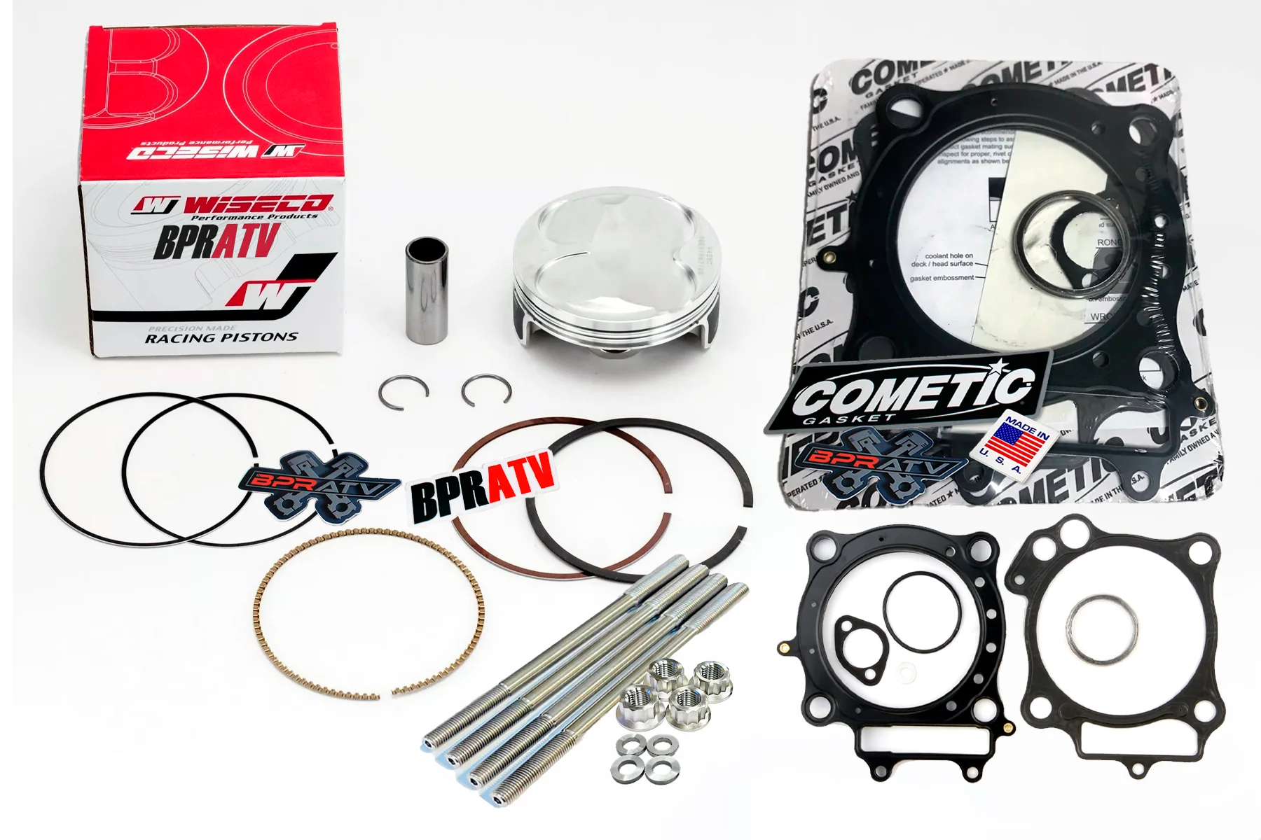 Honda TRX450R 94mm Wiseco 14:1 Cometic Titanium Studs Top End Rebuild Kit '04-05
