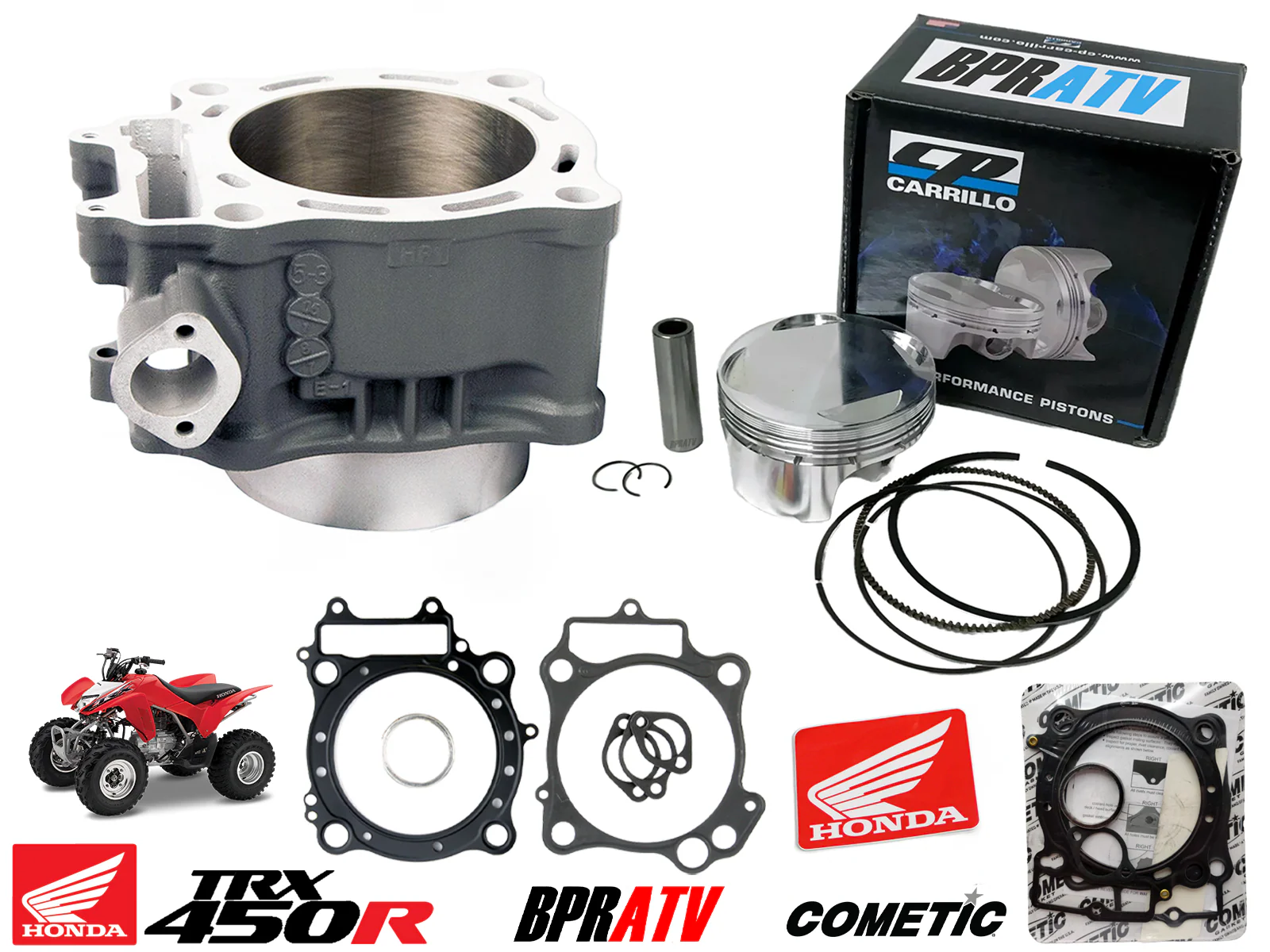 Honda TRX450R 99mm 480cc Big Bore Top End Rebuild Kit CP Piston & Cometic Gasket - Image 5