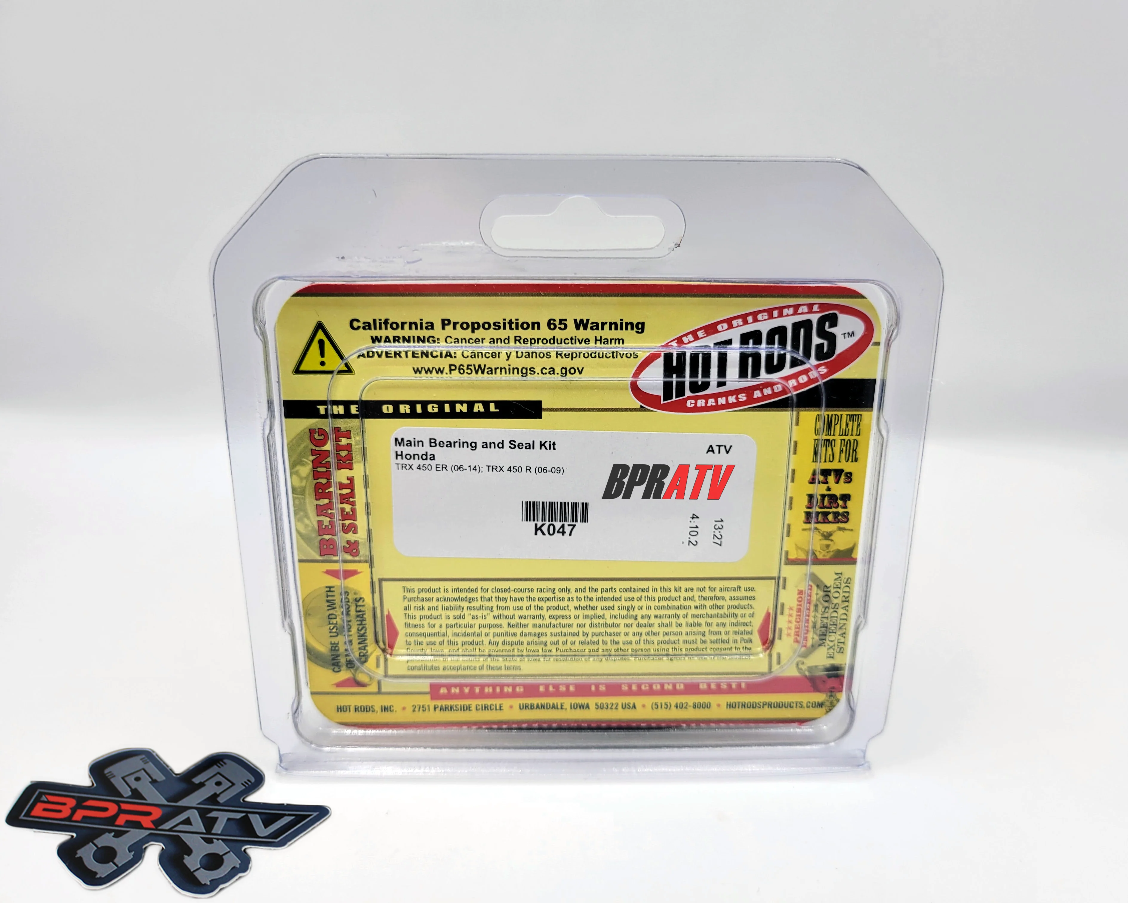 Honda TRX450R TRX 450R ER Hot Rods Main Bearing Set & Seals Kit K047 2006-2014 - Image 3