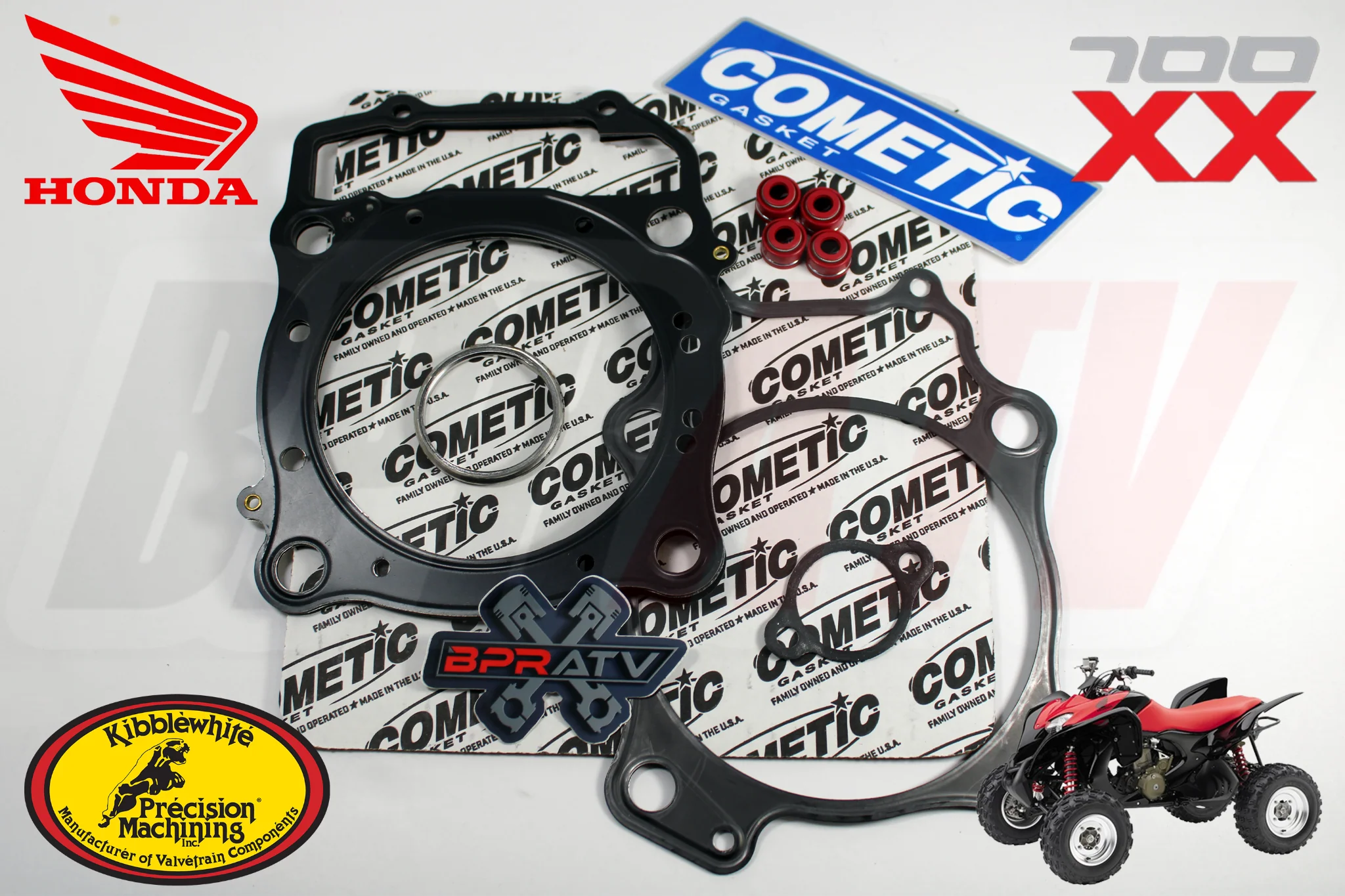 08 09 Honda TRX 700XX 102mm JE 11:1 Piston Cylinder Cometic Top End Rebuild Kit - Image 4