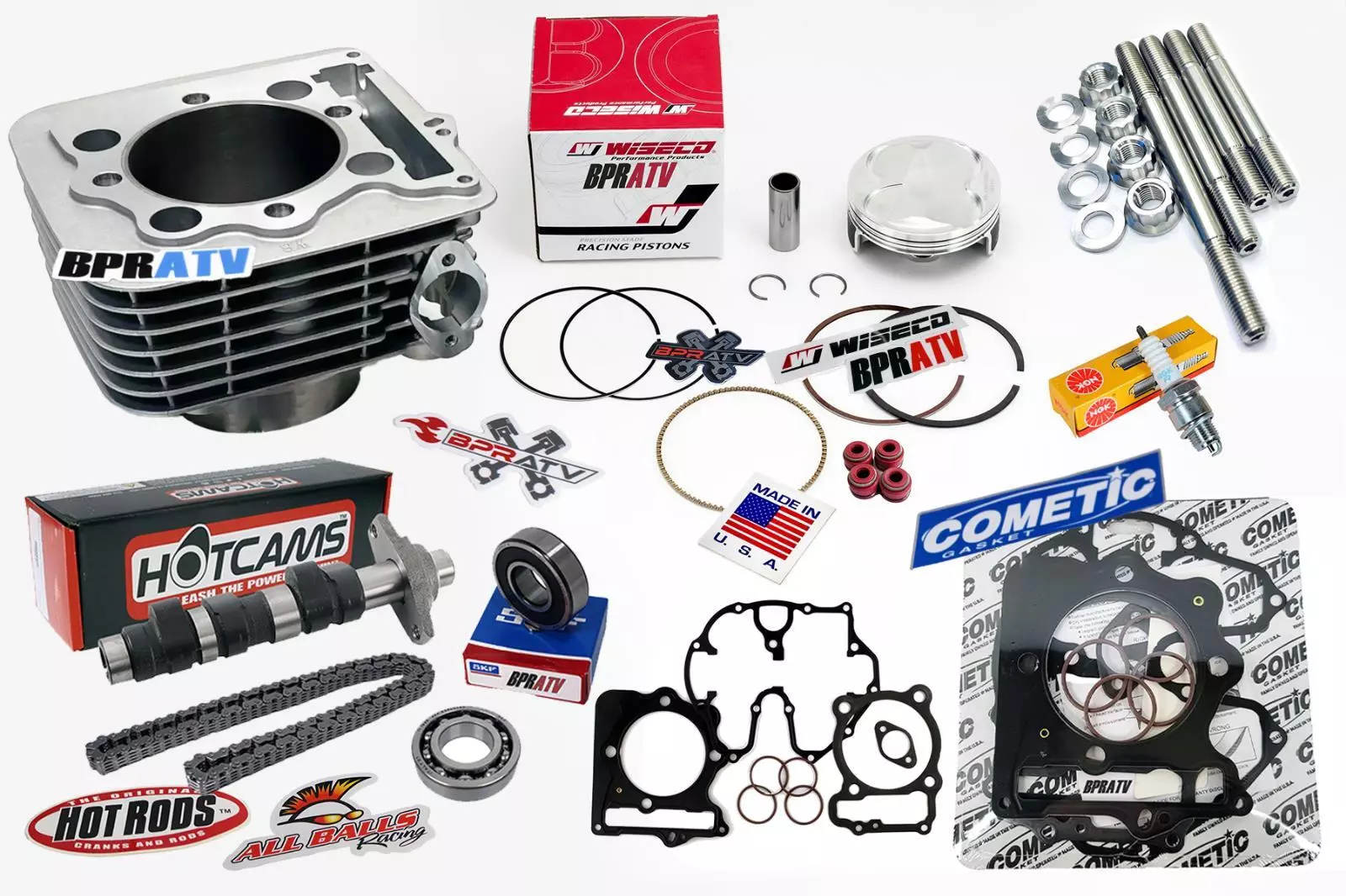 Honda 400EX 87m Big Bore Kit Stage 2 Hot Cams +2 Cylinder Piston 416 Top End Kit