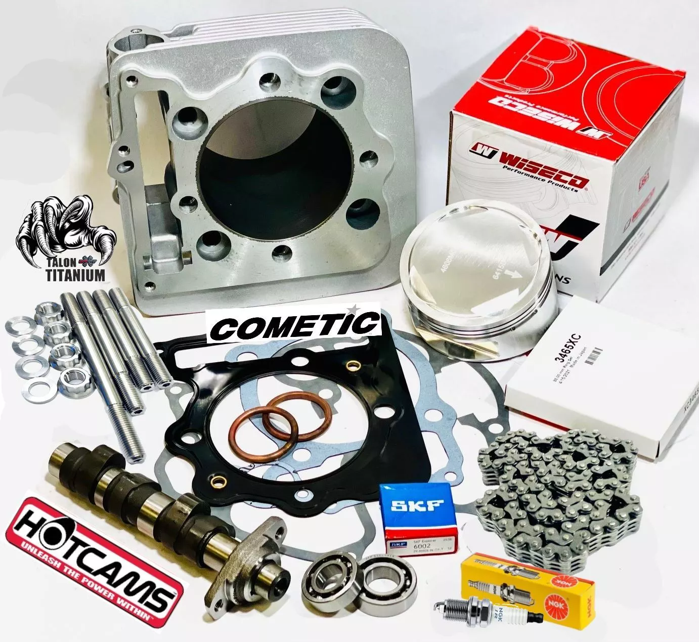 Honda 400EX 87m Big Bore Kit Stage 2 Hot Cams +2 Cylinder Piston 416 Top End Kit - Image 2