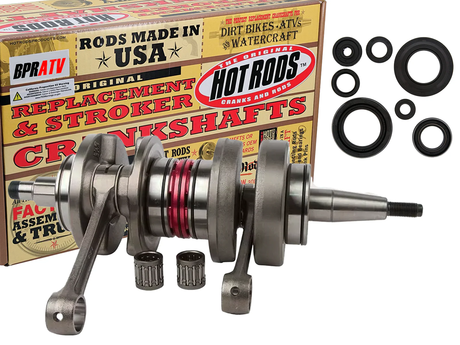 Hot Rods Banshee 350 +4mm Stroker Crankshaft Rebuild Kit w/ Gaskets & NGK Plugs - Image 5