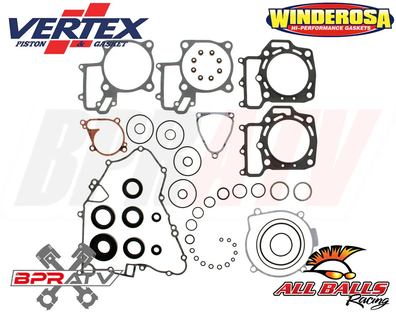 Hot Rods Bottom End Rebuild Kit Brute Force 750 12-20 Crank Bearings & NGK Plugs - Image 10