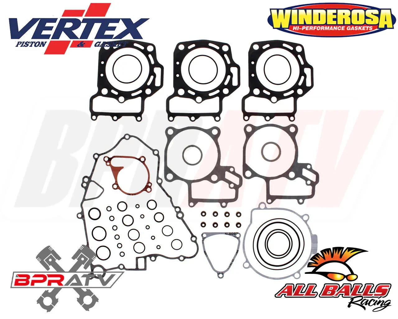 Hot Rods Bottom End Rebuild Kit Brute Force 750 12-20 Crank Bearings & NGK Plugs - Image 12