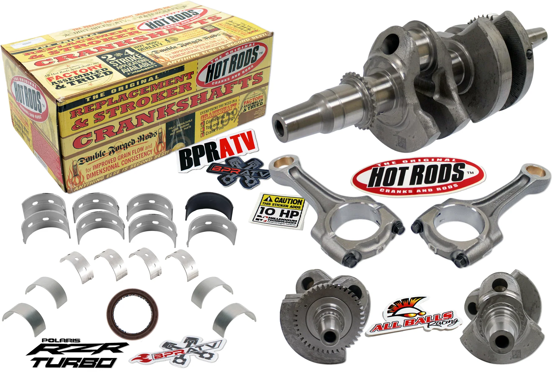Hot Rods Crank Rebuild Kit RZR Turbo Bearings & Seals RZR XP 4 Turbo S 2019–2021