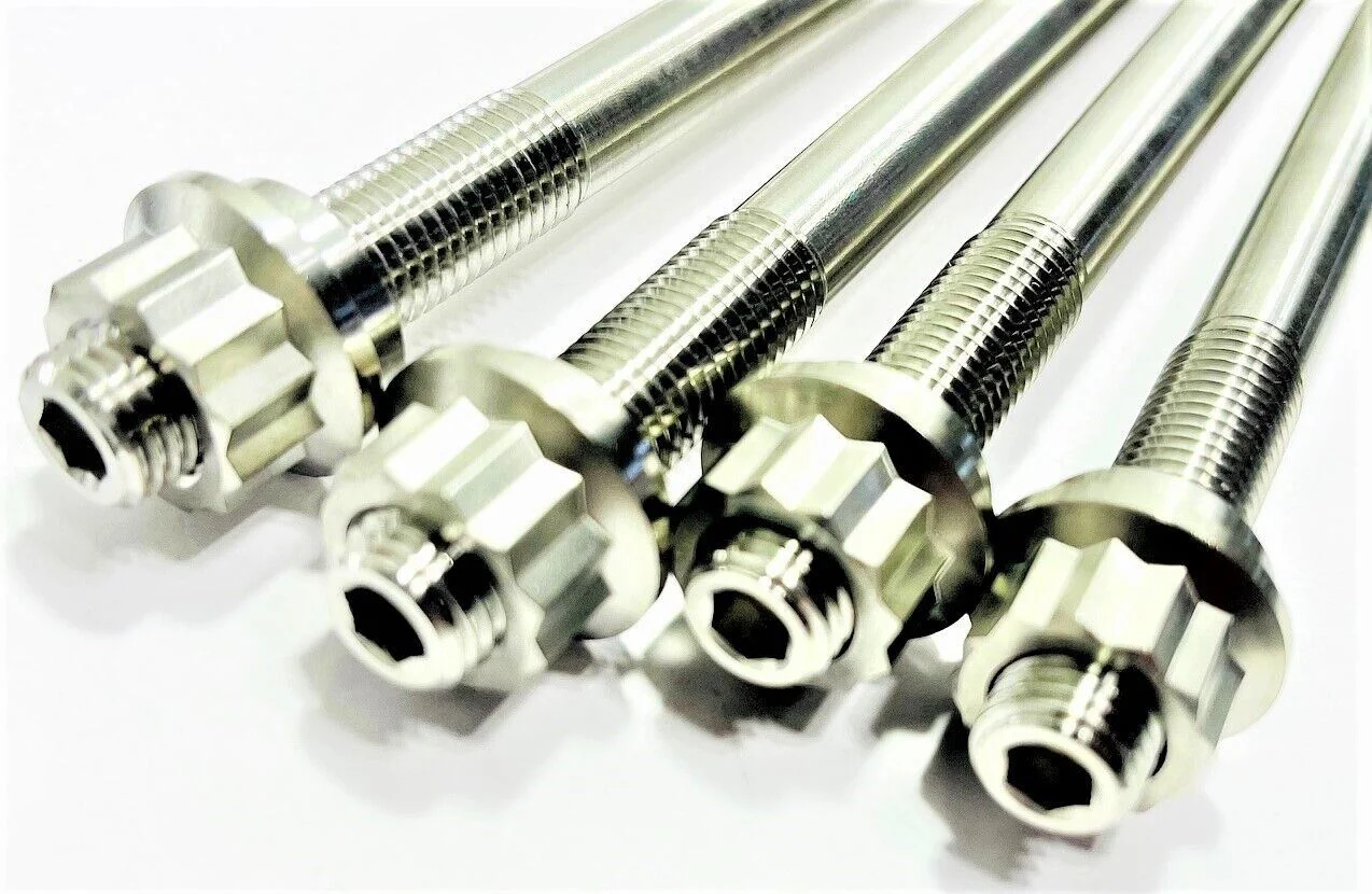 Kawasaki 92004-S008 KFX80 KSF80 Cylinder Studs TITANIUM Crankcase Stud Bolt Kit - Image 2