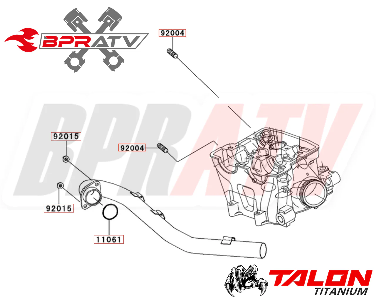 Kawasaki KFX450R KFX 450R BPRATV Stronger Heavy Duty Exhaust Head Pipe Stud Bolt - Image 4