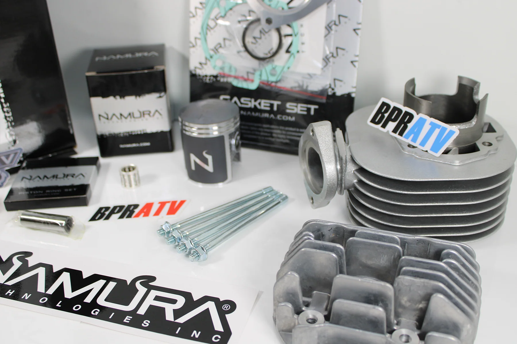 Kawasaki KFX80 KFX 80 Cylinder Head Namura Piston Gasket NGK Top End Rebuild Kit - Image 3