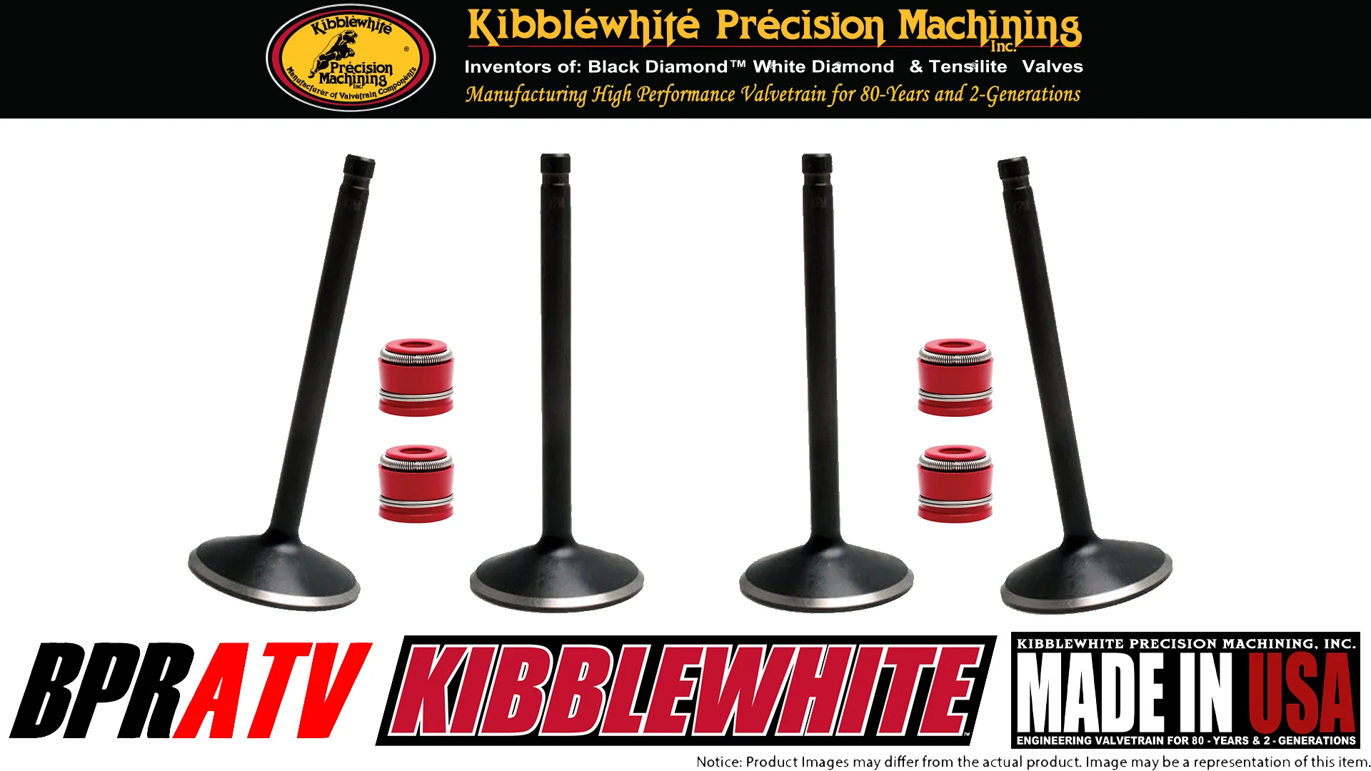 Kawasaki KLX 450R Valves Kit Kibblewhite Stainless Steel + Red Viton Seals 08-20 - Image 4
