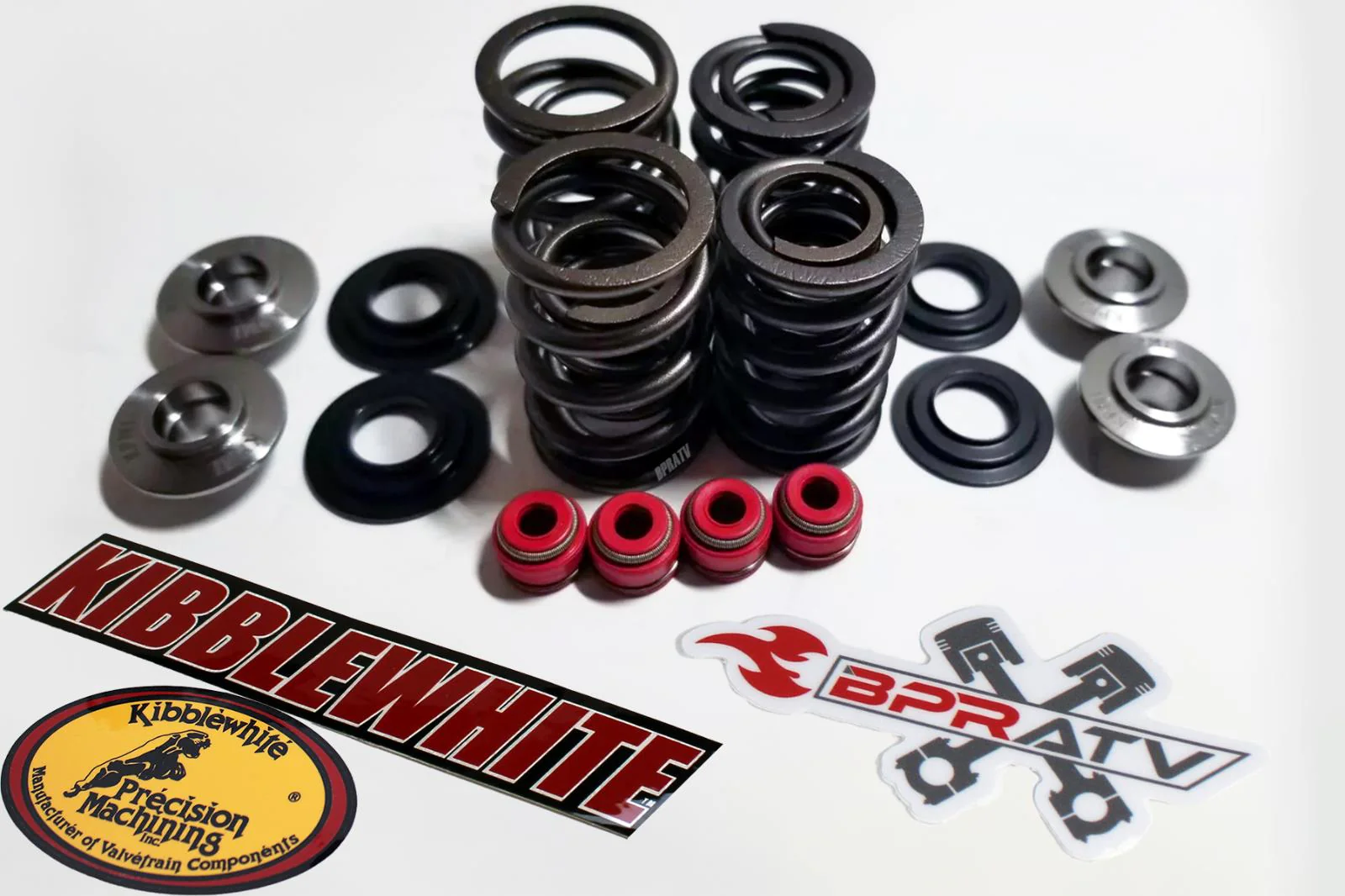 Kawasaki KLX250 KLX 250S Kibblewhite Head Intake Exhaust Valve Springs RED Seals - Image 3