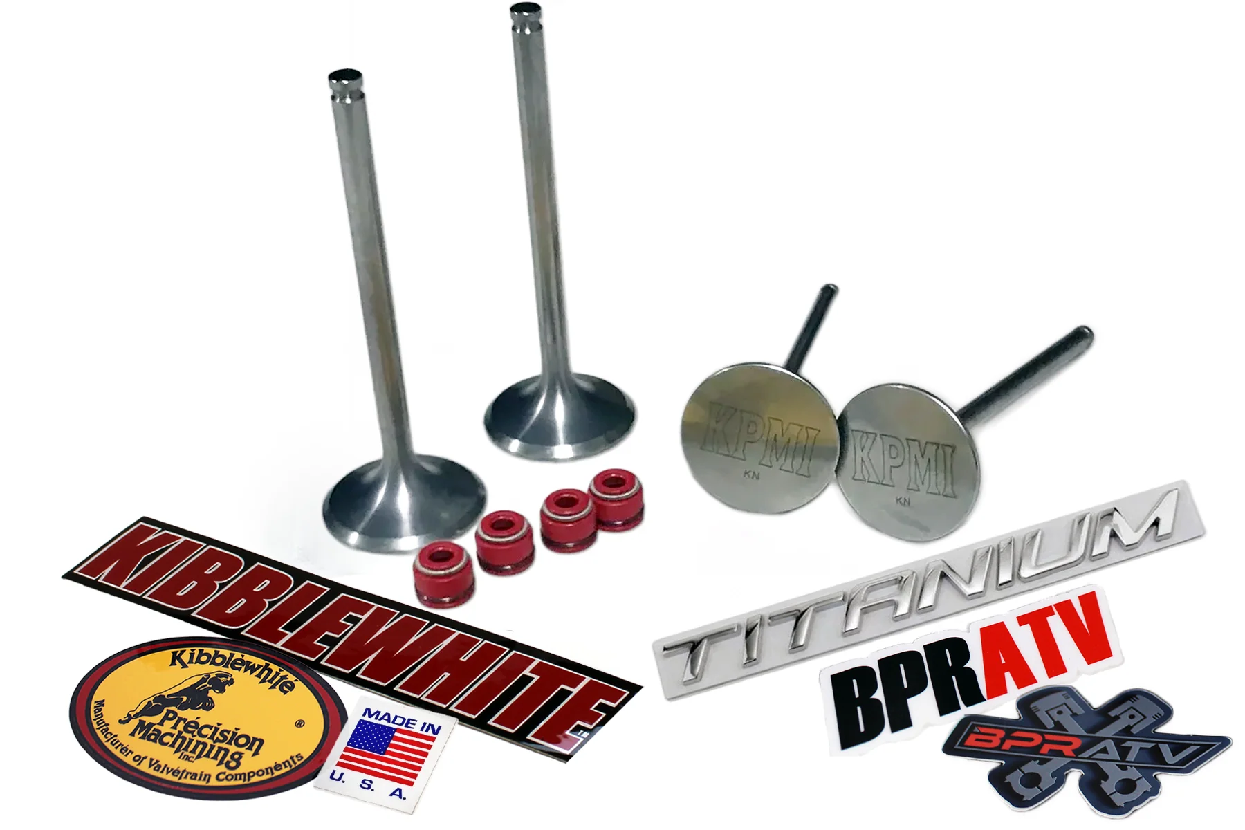 Kawasaki KX250 F KX 250X Kibblewhite TITANIUM Valve Set Intake & Exhaust Valves - Image 14
