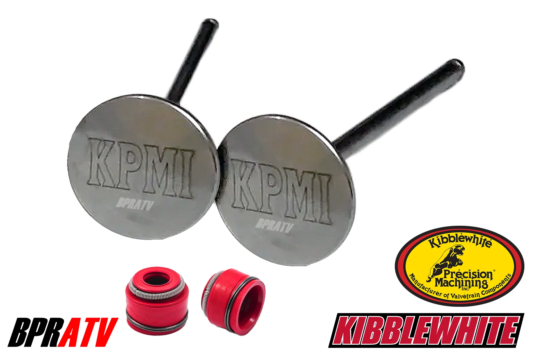 Kawasaki KX250F KX 250F Kibblewhite INTAKE Valves & RED Viton Stem Seals '17-19 - Image 5