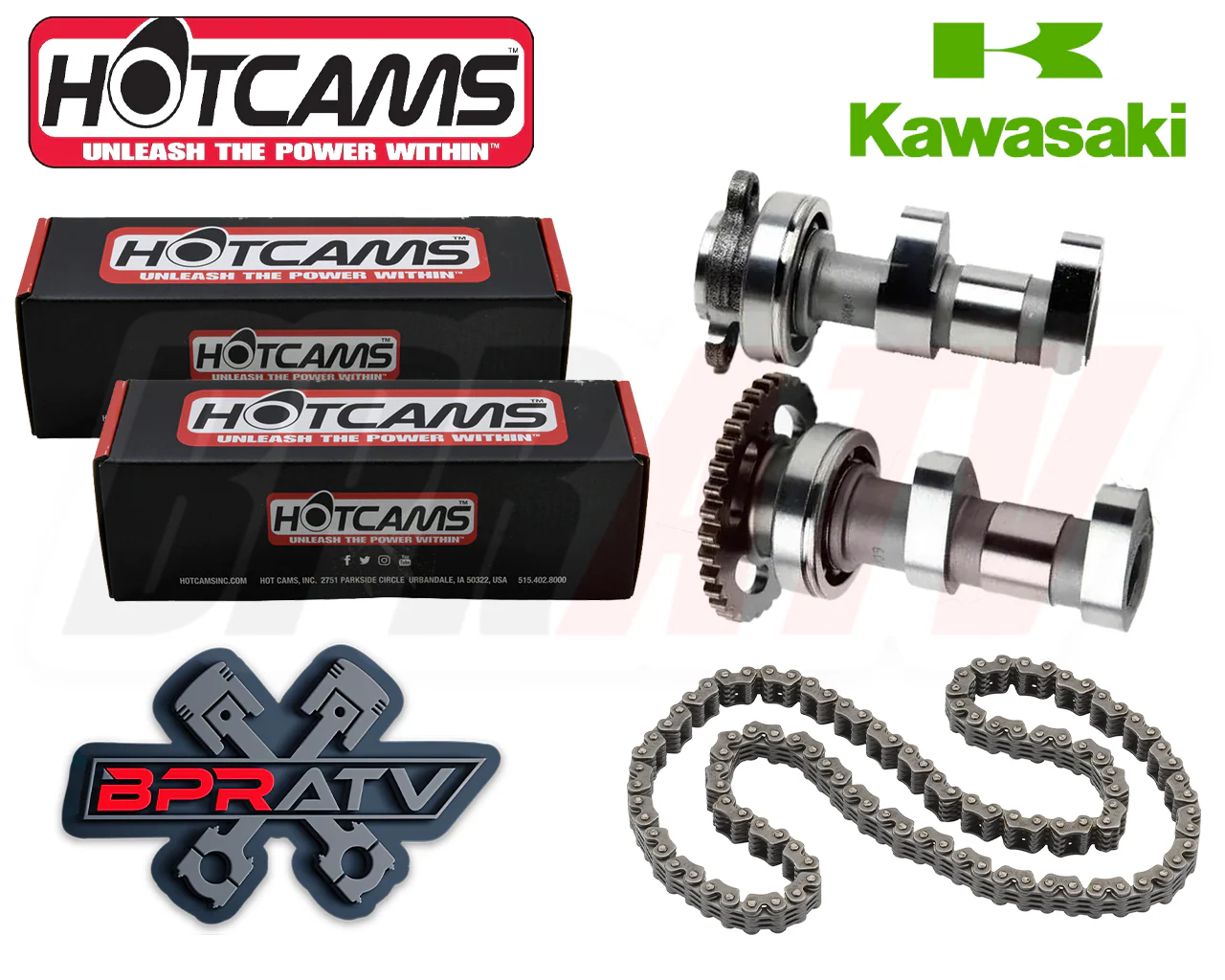 Kawasaki KX450F 2009-2015 Hot Cams Stage 1 Camshafts + Hot Cams Timing Chain Kit - Image 6